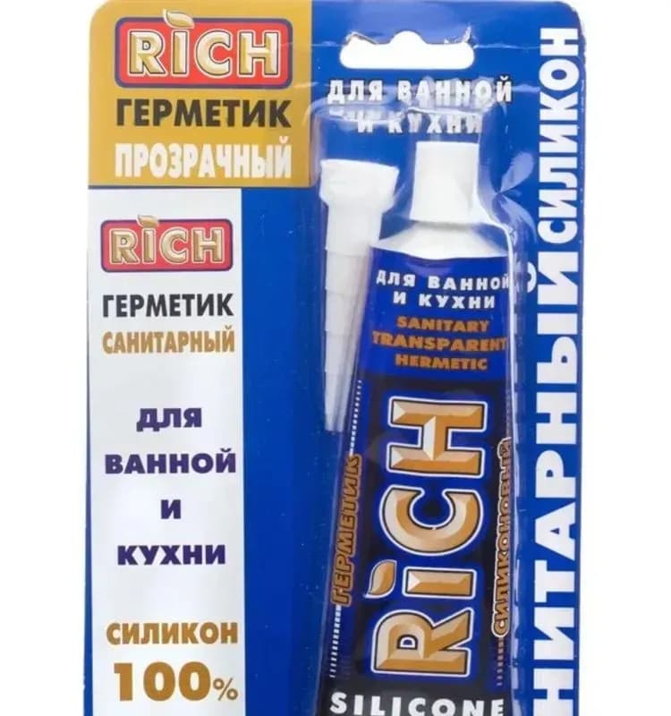 Rich герметик прозрачный для ванной и кухни