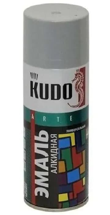Kudo KU-1017 эмаль универсальная светло-серая, аэрозоль, 520мл/ 12
