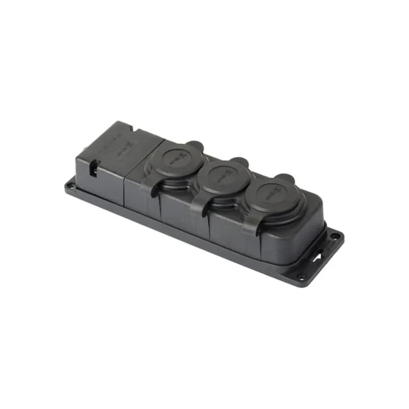 Колодка каучук 3 гнездо 230В 2P+PE 16A IP44 EKF