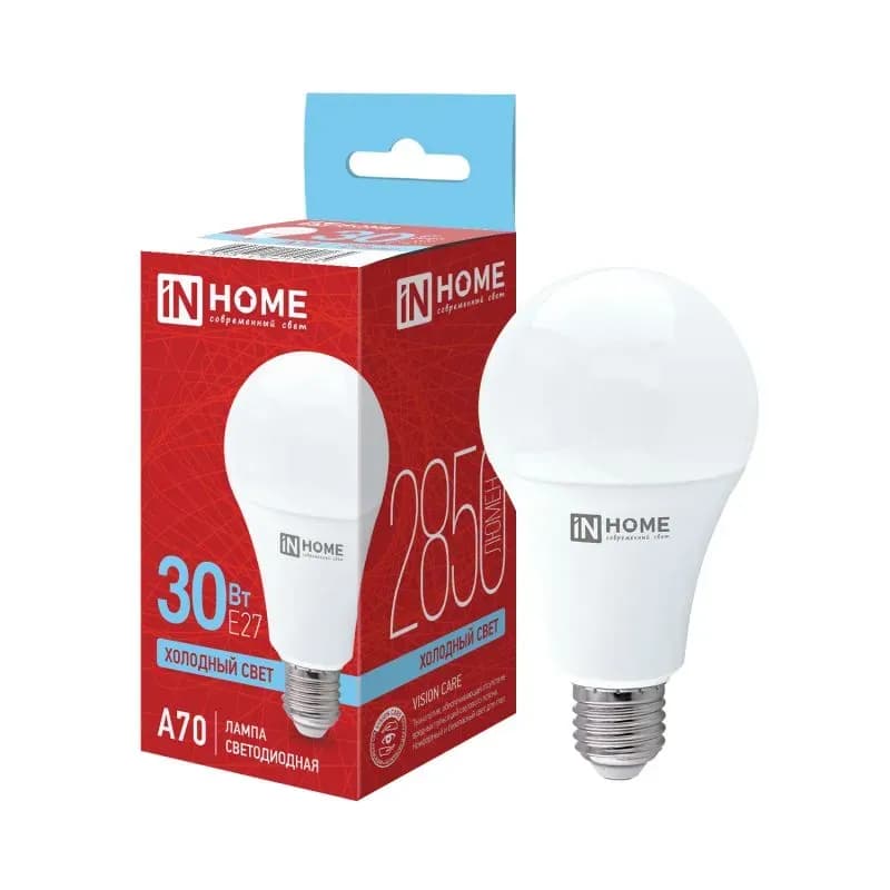 Лампа светодиодная LED-A70-VC 30 Вт 230 В E27 6500К 2700 Лм In Home