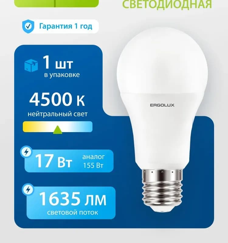 LED светодиодная лампа 60 Вт