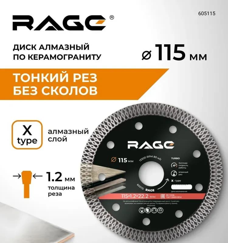 СПАРТА диск алмазный отрезной 115×22,2 мм