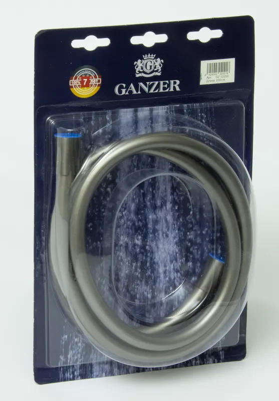 52175 Шланг для душа 175см. (ГРАФИТ) силикон GANZER (50/1шт)
