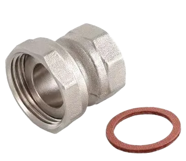 НИКЕЛЬ Полусгон с НАК. гайкой 3/4 х 1/2 Г. ViEiR (300/15шт)