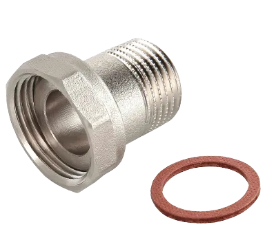 НИКЕЛЬ Полусгон с НАК. гайкой 3/4 х 1/2 ш. ViEiR (300/15шт)