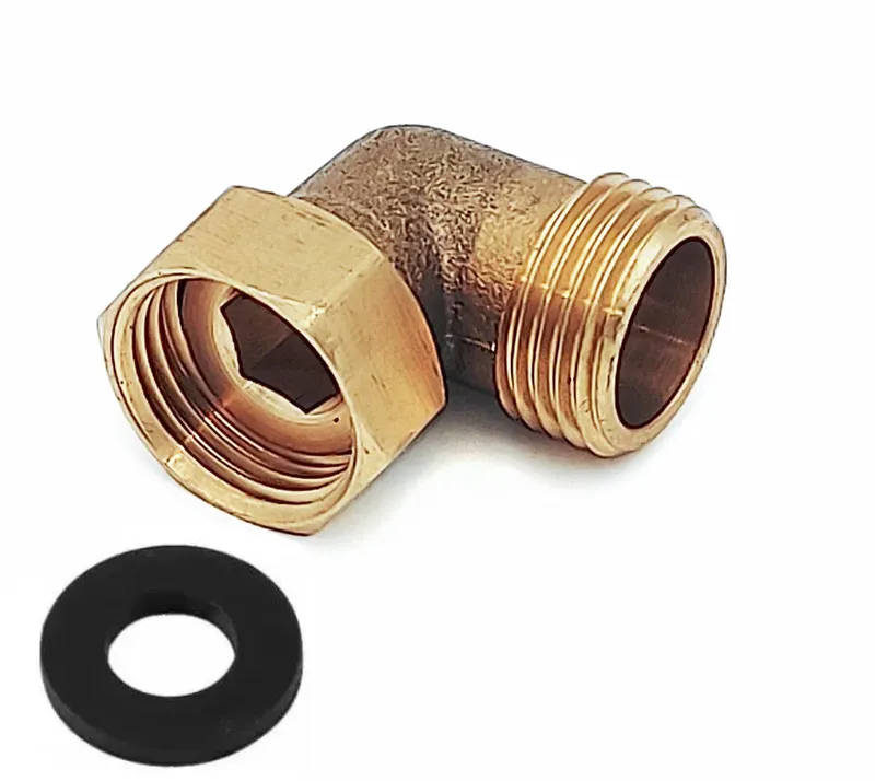 Уголок латун с НАК. гайкой 1/2 х 1/2 Ш. ViEiR (400/25шт)